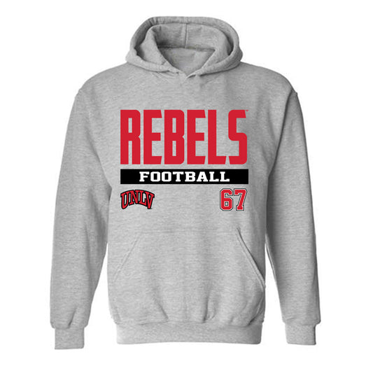 UNLV - NCAA Football : Toby Moore - Classic Fashion Shersey Hooded Sweatshirt-0
