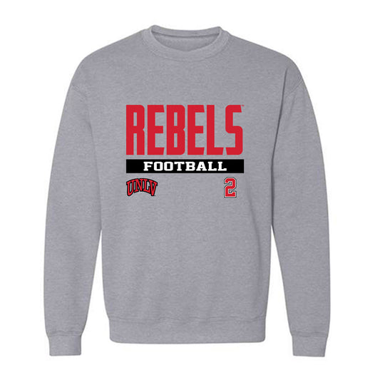 UNLV - NCAA Football : Keyvone Lee - Classic Fashion Shersey Crewneck Sweatshirt-0