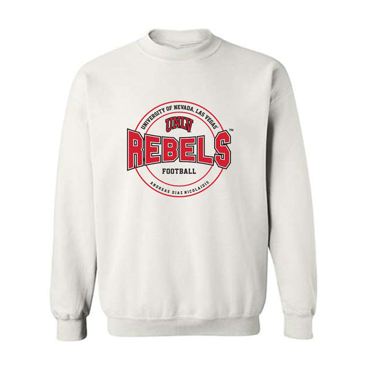 UNLV - NCAA Football : Andreas Diaz-Nicolaidis - Classic Shersey Crewneck Sweatshirt-0