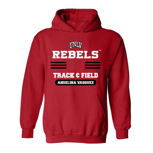UNLV - NCAA Women's Track & Field : Angelina Vasquez - Classic Shersey Hooded Sweatshirt-0