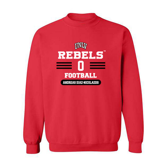 UNLV - NCAA Football : Andreas Diaz-Nicolaidis - Classic Shersey Crewneck Sweatshirt-0