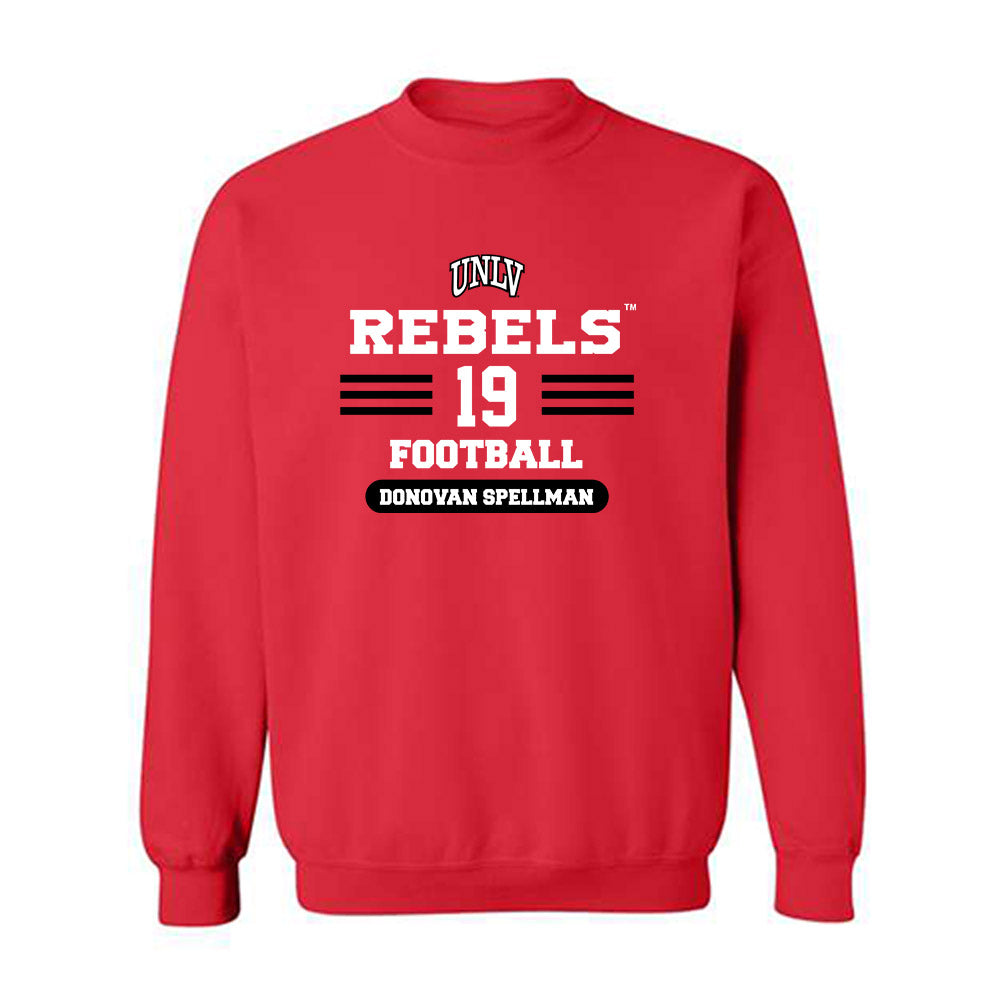 UNLV - NCAA Football : Donovan Spellman - Classic Shersey Crewneck Sweatshirt-0