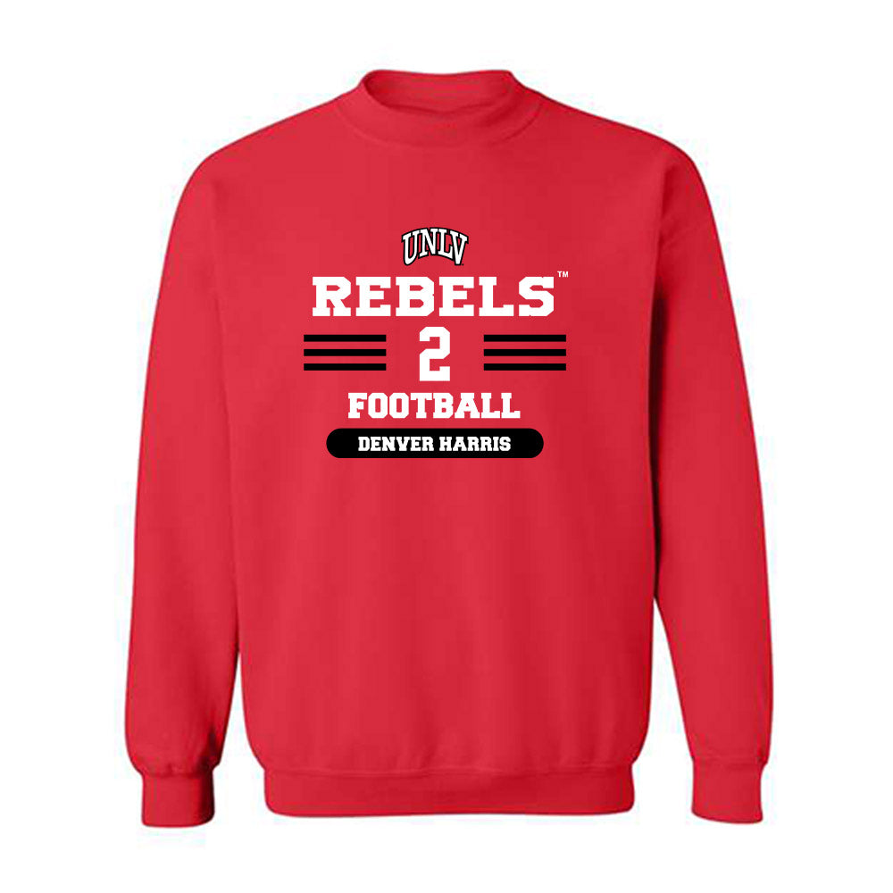 UNLV - NCAA Football : Denver Harris - Classic Shersey Crewneck Sweatshirt-0