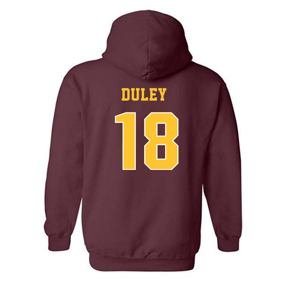 Central Michigan - NCAA Football : Declan Duley - Classic Fashion Shersey Hooded Sweatshirt-1