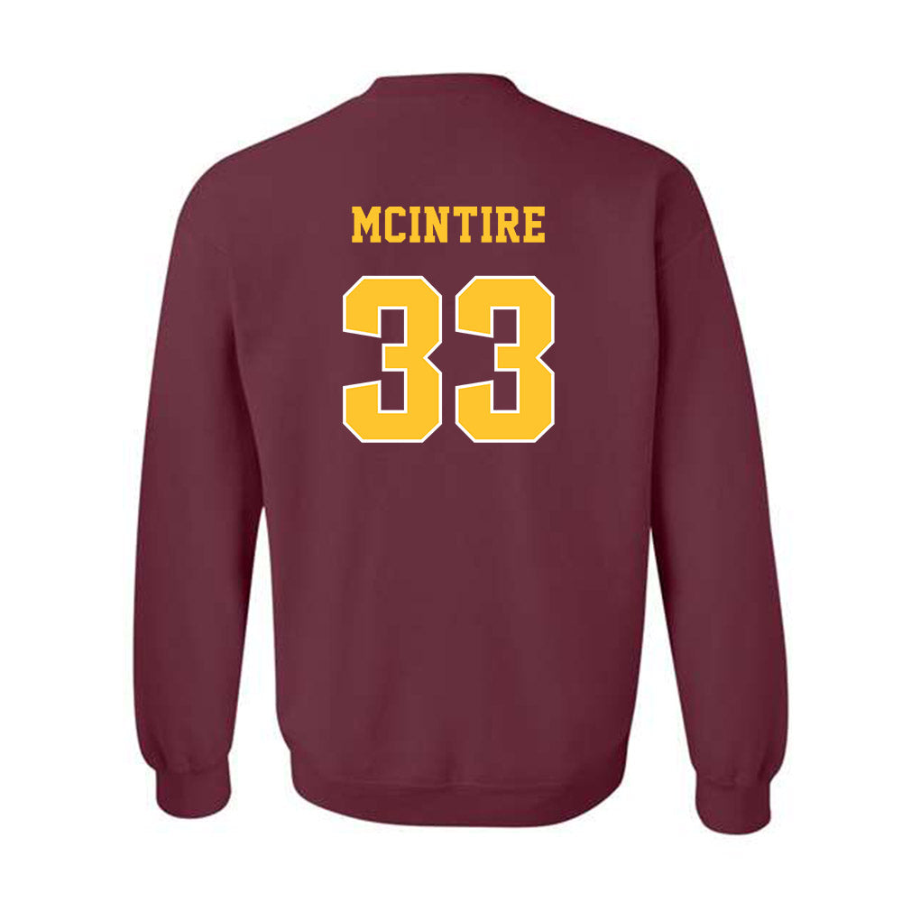 Central Michigan - NCAA Men's Basketball : Logan Mcintire - Classic Fashion Shersey Crewneck Sweatshirt-1