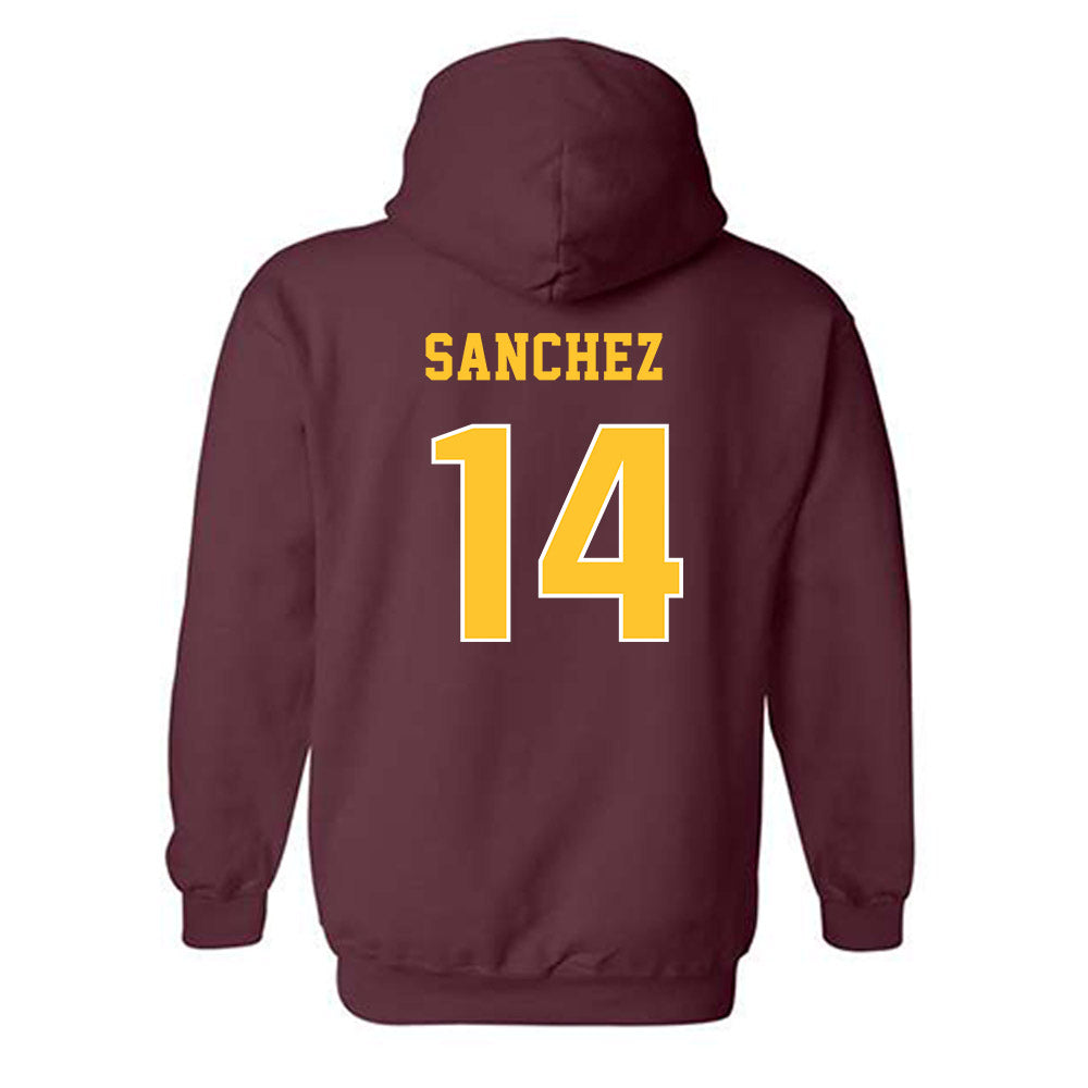 Central Michigan - NCAA Football : Fernando Sanchez - Classic Fashion Shersey Hooded Sweatshirt-1