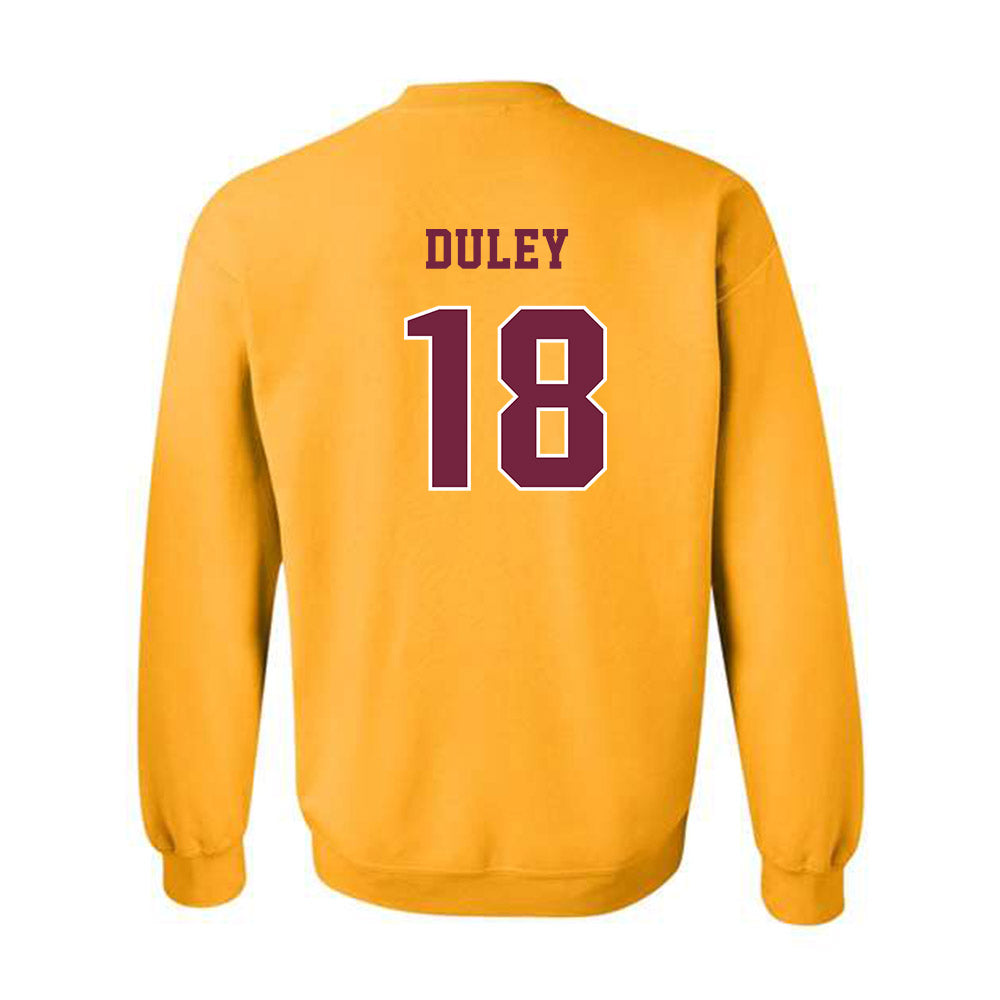 Central Michigan - NCAA Football : Declan Duley - Classic Fashion Shersey Crewneck Sweatshirt-1