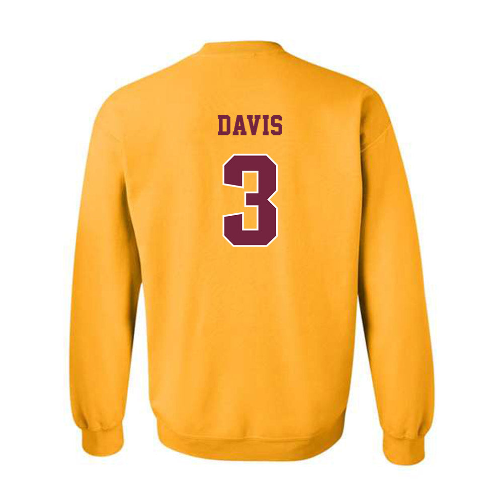Central Michigan - NCAA Football : Tyson Davis - Classic Fashion Shersey Crewneck Sweatshirt-1