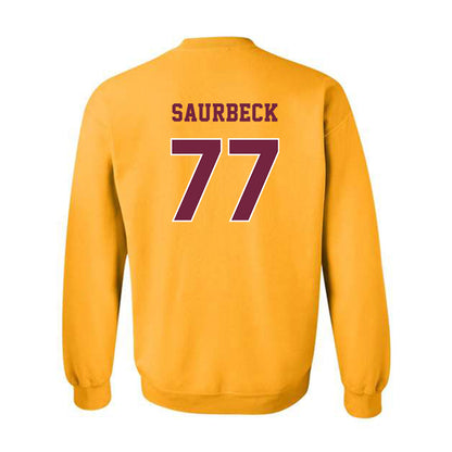 Central Michigan - NCAA Football : Jacob Saurbeck - Classic Fashion Shersey Crewneck Sweatshirt-1