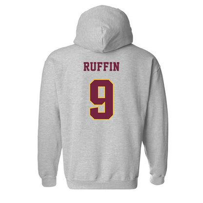 Central Michigan - NCAA Football : Justin Ruffin - Classic Fashion Shersey Hooded Sweatshirt-1