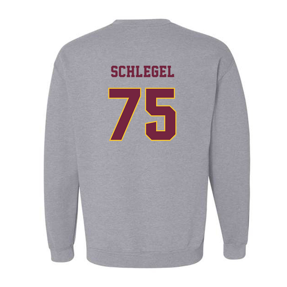 Central Michigan - NCAA Football : Blake Schlegel - Classic Fashion Shersey Crewneck Sweatshirt-1