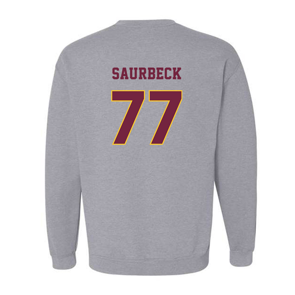 Central Michigan - NCAA Football : Jacob Saurbeck - Classic Fashion Shersey Crewneck Sweatshirt-1