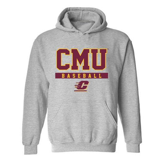 Central Michigan - NCAA Baseball : Nathan Ball - Classic Fashion Shersey Hooded Sweatshirt