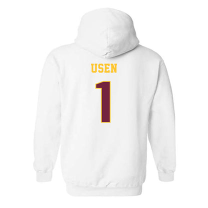 Central Michigan - NCAA Men's Basketball : Nsikan Usen - Classic Fashion Shersey Hooded Sweatshirt-1