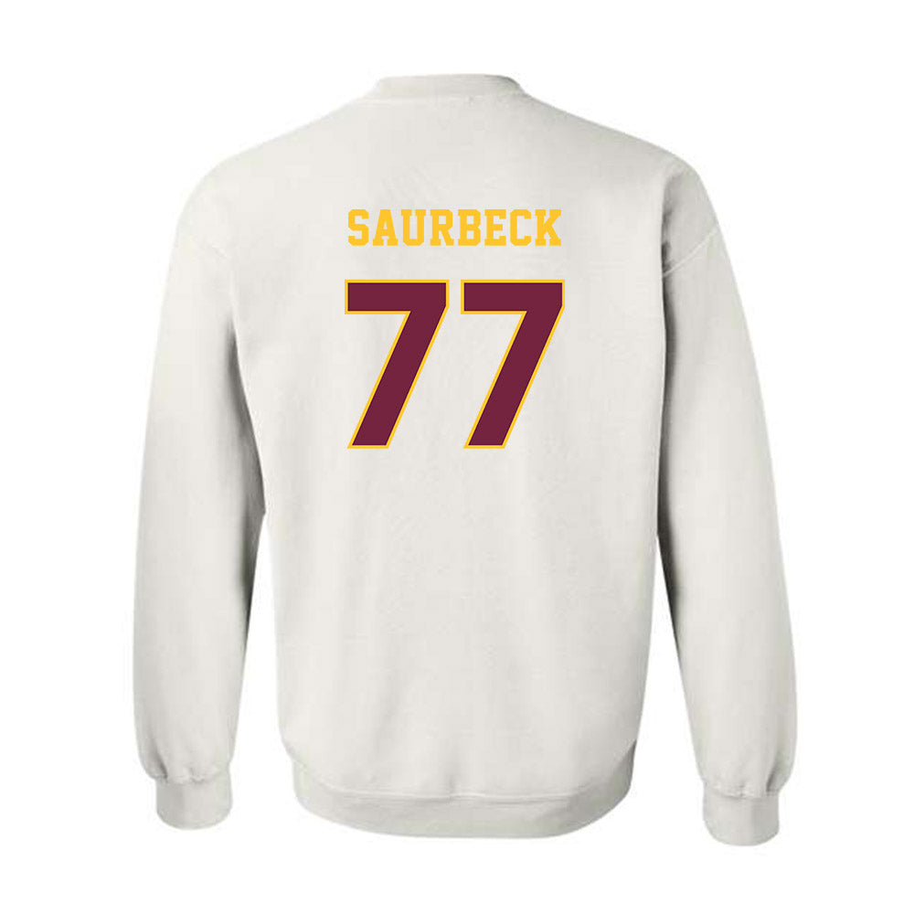 Central Michigan - NCAA Football : Jacob Saurbeck - Classic Fashion Shersey Crewneck Sweatshirt-1