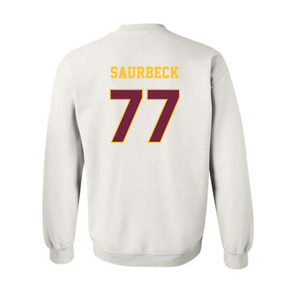 Central Michigan - NCAA Football : Jacob Saurbeck - Classic Fashion Shersey Crewneck Sweatshirt-1