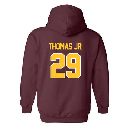 Central Michigan - NCAA Football : Andre Thomas Jr - Classic Shersey Hooded Sweatshirt-1