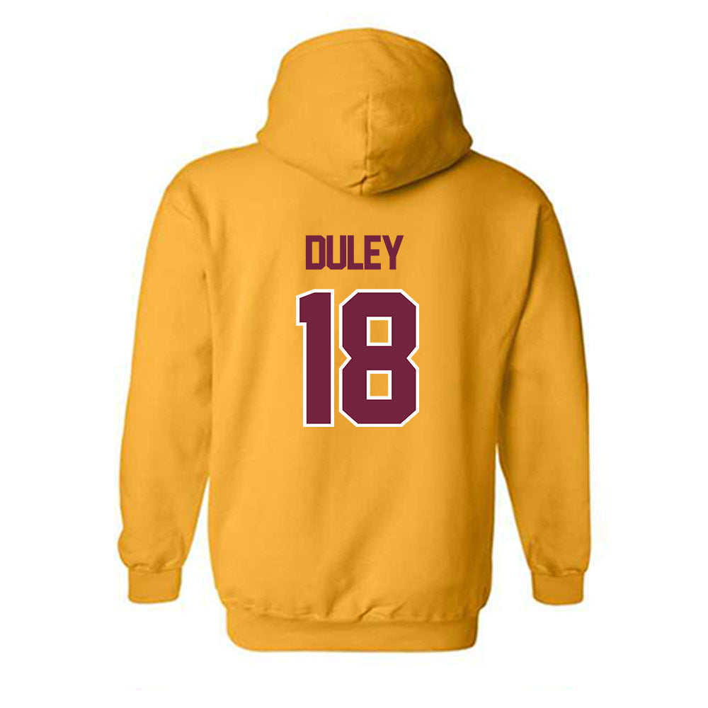 Central Michigan - NCAA Football : Declan Duley - Classic Shersey Hooded Sweatshirt-1