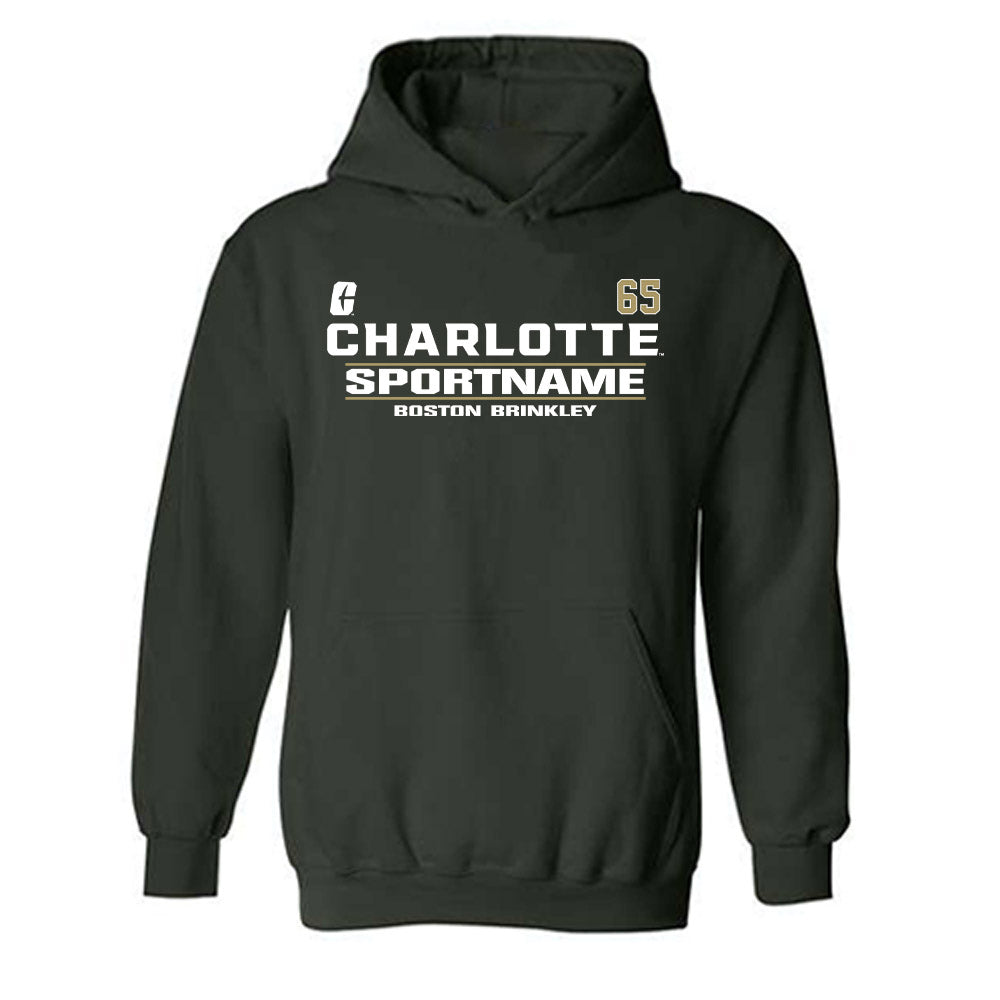 UNC Charlotte - NCAA Football : Boston Brinkley - Classic Fashion Shersey Hooded Sweatshirt