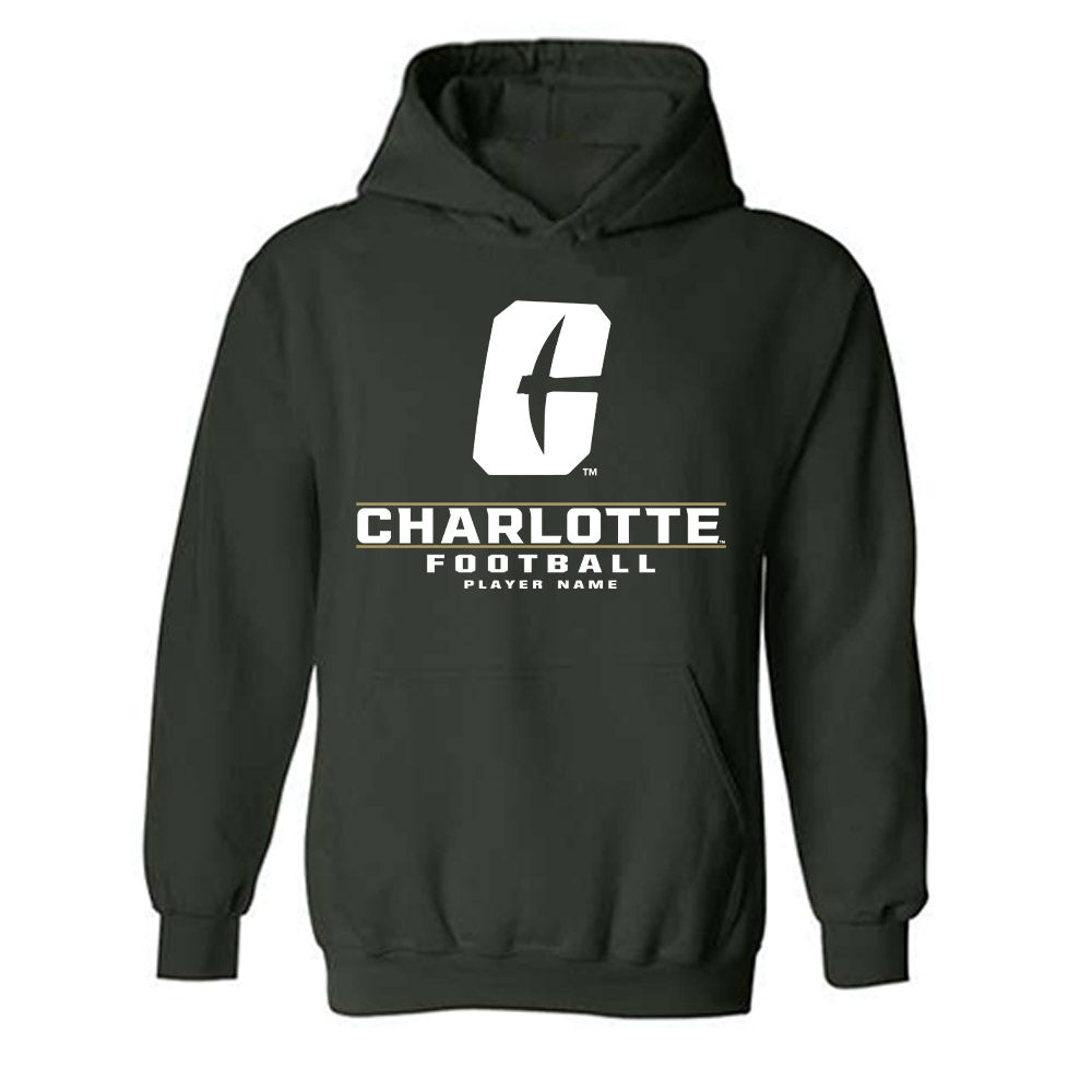 UNC Charlotte - NCAA Football : Jake Clemons - Classic Fashion Shersey Hooded Sweatshirt