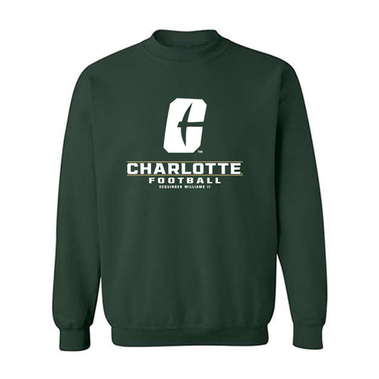 UNC Charlotte - NCAA Football : DeQuinder Williams II - Classic Fashion Shersey Crewneck Sweatshirt