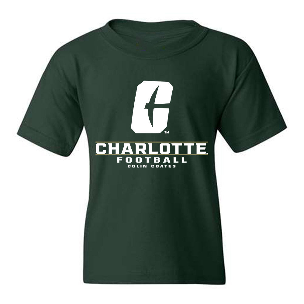 UNC Charlotte - NCAA Football : Colin Coates - Youth T-Shirt Classic Fashion Shersey