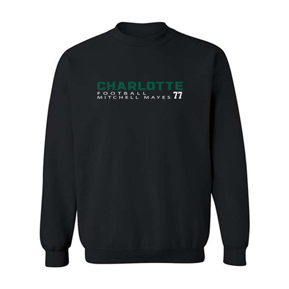 UNC Charlotte - NCAA Football : Mitchell Mayes - Classic Fashion Shersey Crewneck Sweatshirt