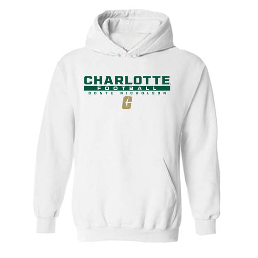 UNC Charlotte - NCAA Football : Donte Nicholson - Classic Fashion Shersey Hooded Sweatshirt-0