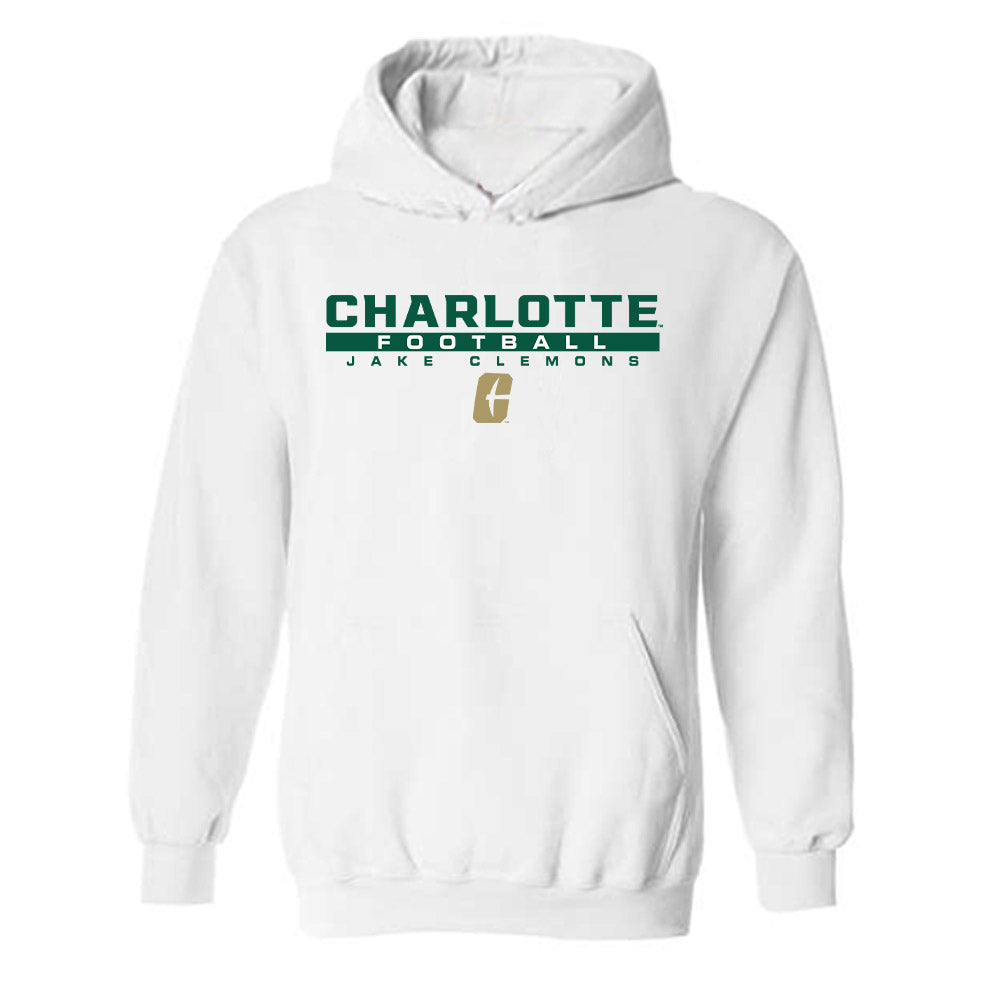 UNC Charlotte - NCAA Football : Jake Clemons - Classic Fashion Shersey Hooded Sweatshirt