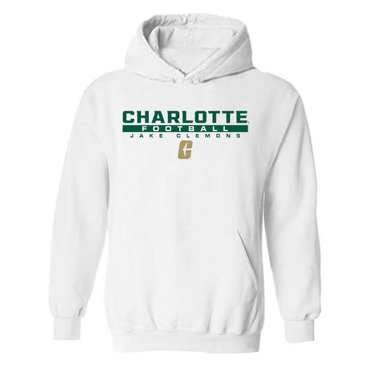 UNC Charlotte - NCAA Football : Jake Clemons - Classic Fashion Shersey Hooded Sweatshirt