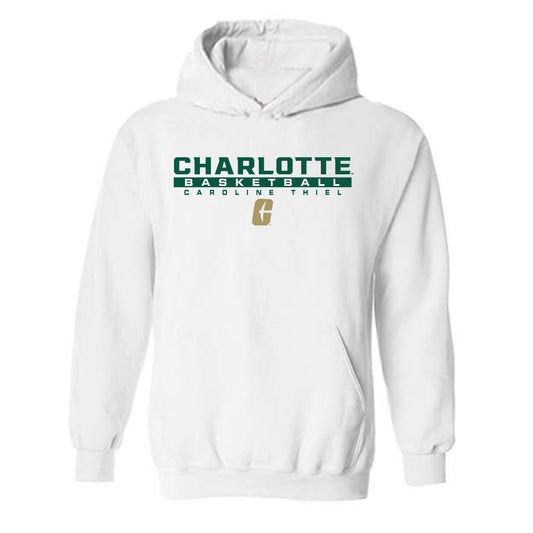 UNC Charlotte - NCAA Women's Basketball : Caroline Thiel - Classic Fashion Shersey Hooded Sweatshirt-0