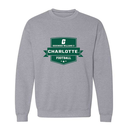 UNC Charlotte - NCAA Football : DeQuinder Williams II - Classic Fashion Shersey Crewneck Sweatshirt