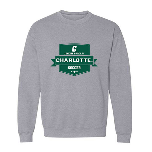 UNC Charlotte - NCAA Men's Soccer : Jemone Barclay - Classic Fashion Shersey Crewneck Sweatshirt-0