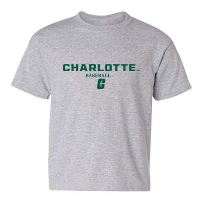 UNC Charlotte - NCAA Baseball : Trip DoVale - Classic Shersey Youth T-Shirt-0