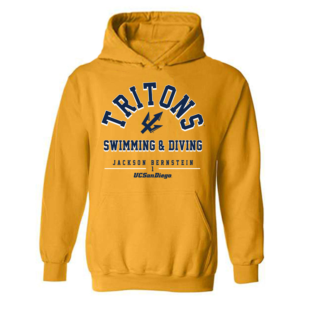 UCSD - NCAA Men's Swimming & Diving : Jackson Bernstein - Classic Fashion Shersey Hooded Sweatshirt