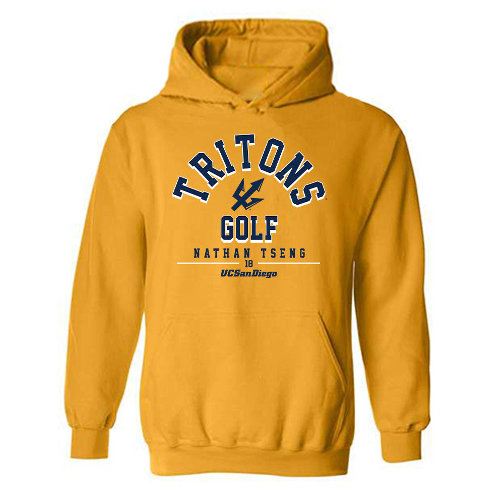 UCSD - NCAA Men's Golf : Nathan Tseng - Classic Fashion Shersey Hooded Sweatshirt-0