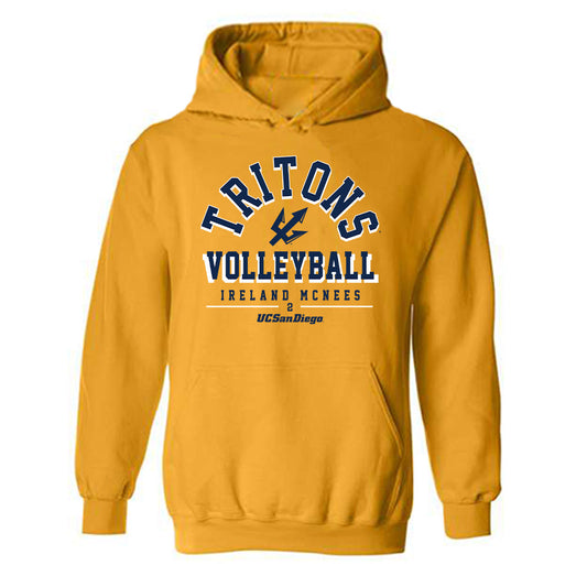 UCSD - NCAA Women's Volleyball : Ireland McNees - Classic Fashion Shersey Hooded Sweatshirt-0