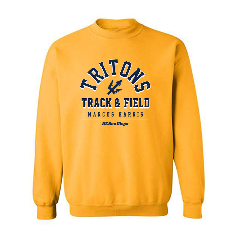 UCSD - NCAA Men's Track & Field : Marcus Harris - Classic Fashion Shersey Crewneck Sweatshirt