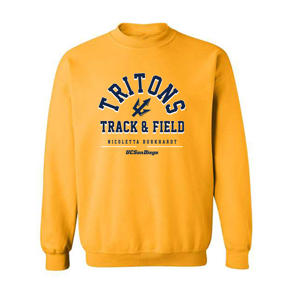 UCSD - NCAA Women's Track & Field : Nicoletta Burkhardt - Classic Fashion Shersey Crewneck Sweatshirt