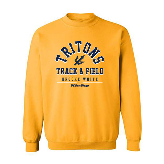 UCSD - NCAA Women's Track & Field : Brooke White - Classic Fashion Shersey Crewneck Sweatshirt-0