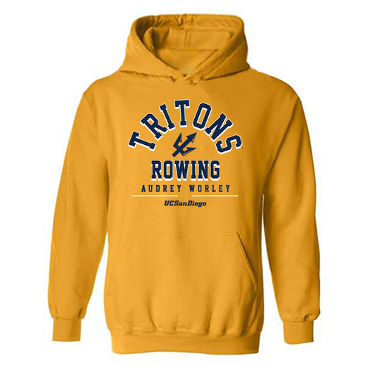 UCSD - NCAA Women's Rowing : Audrey Worley - Classic Fashion Shersey Hooded Sweatshirt-0