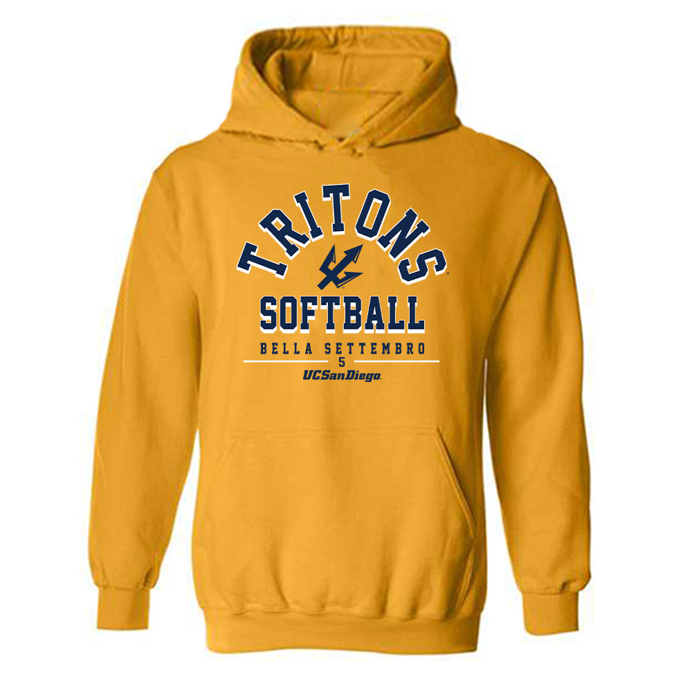UCSD - NCAA Softball : Bella Settembro - Classic Fashion Shersey Hooded Sweatshirt-0