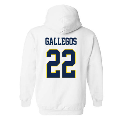 UCSD - NCAA Women's Basketball : Gracie Gallegos - Classic Fashion Shersey Hooded Sweatshirt-1