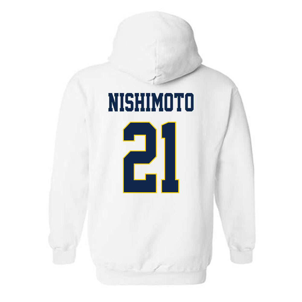 UCSD - NCAA Men's Soccer : Jack Nishimoto - Classic Fashion Shersey Hooded Sweatshirt-1