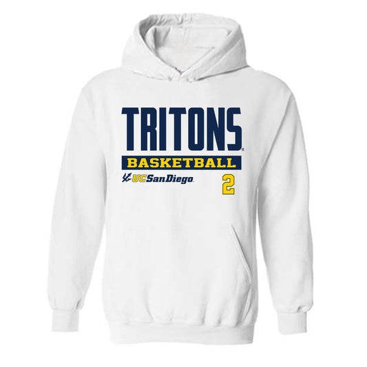 UCSD - NCAA Men's Basketball : Christopher Cox - Classic Fashion Shersey Hooded Sweatshirt-0