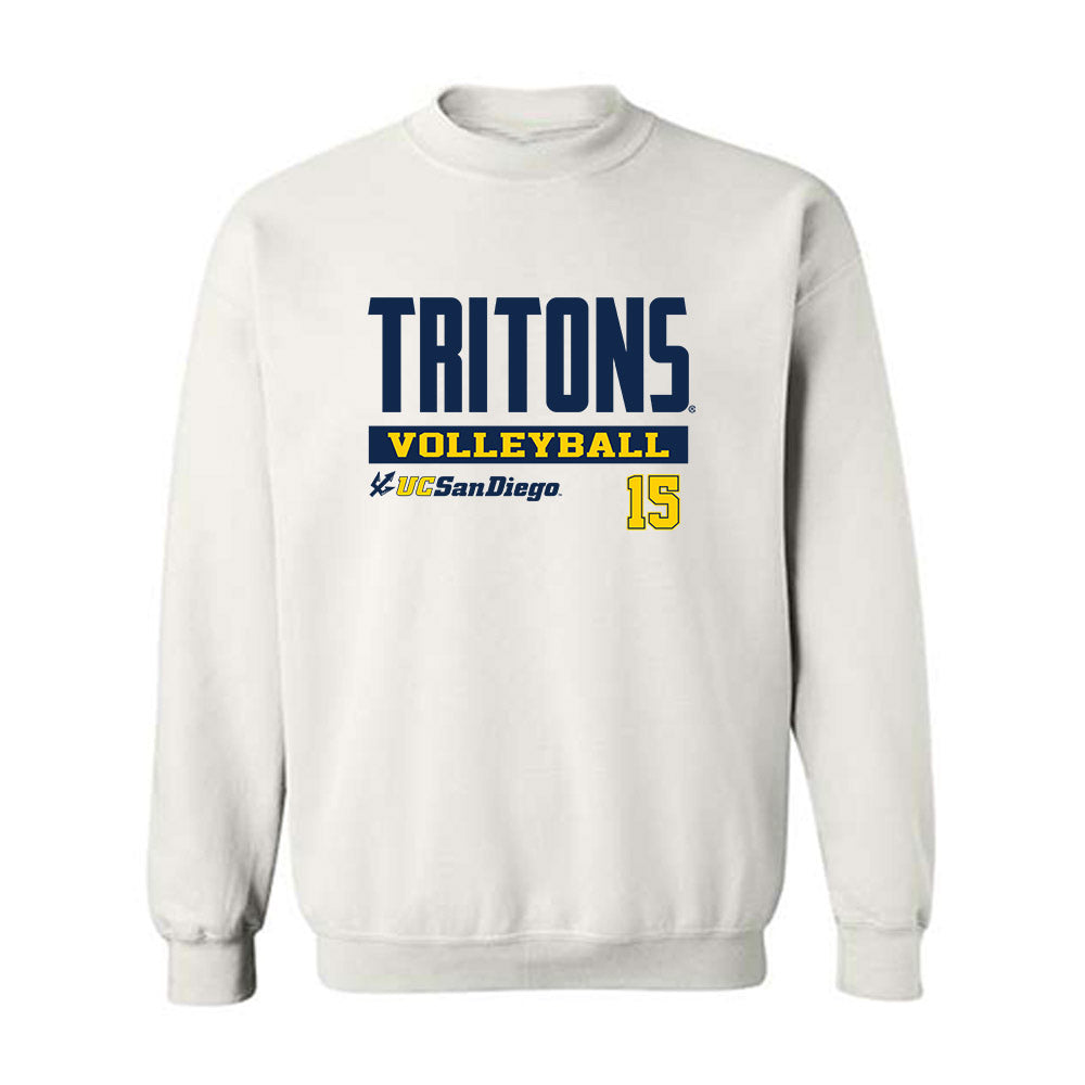 UCSD - NCAA Women's Volleyball : Jasmine Saran - Classic Fashion Shersey Crewneck Sweatshirt-0