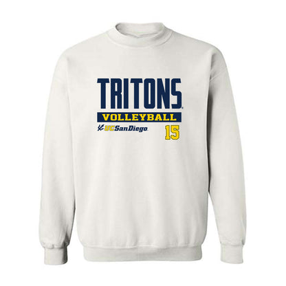UCSD - NCAA Women's Volleyball : Jasmine Saran - Classic Fashion Shersey Crewneck Sweatshirt-0