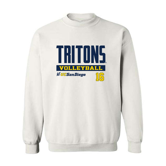 UCSD - NCAA Women's Volleyball : Maria Afonso - Classic Fashion Shersey Crewneck Sweatshirt-0