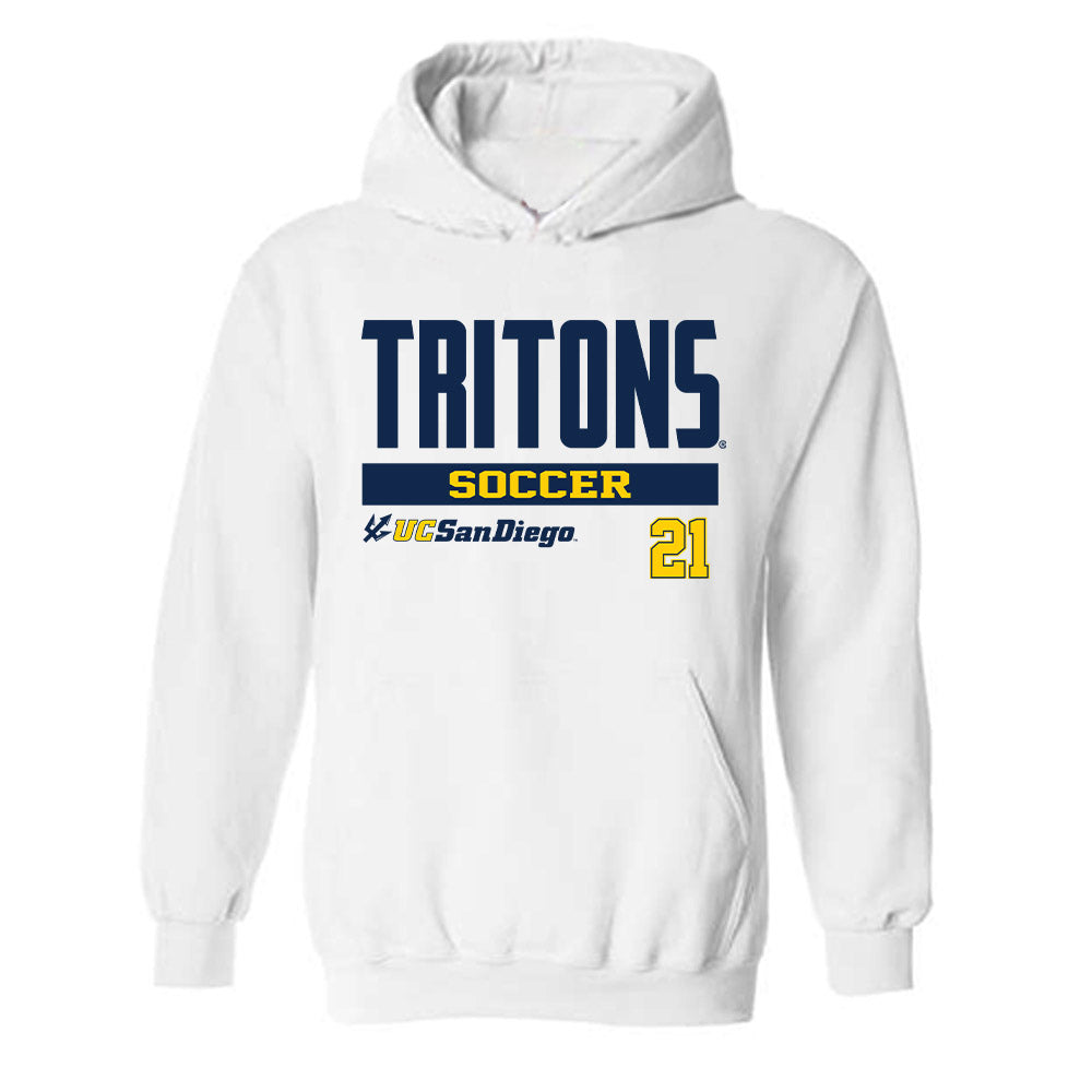 UCSD - NCAA Men's Soccer : Jack Nishimoto - Classic Fashion Shersey Hooded Sweatshirt-0