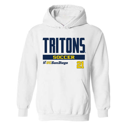 UCSD - NCAA Men's Soccer : Jack Nishimoto - Classic Fashion Shersey Hooded Sweatshirt-0